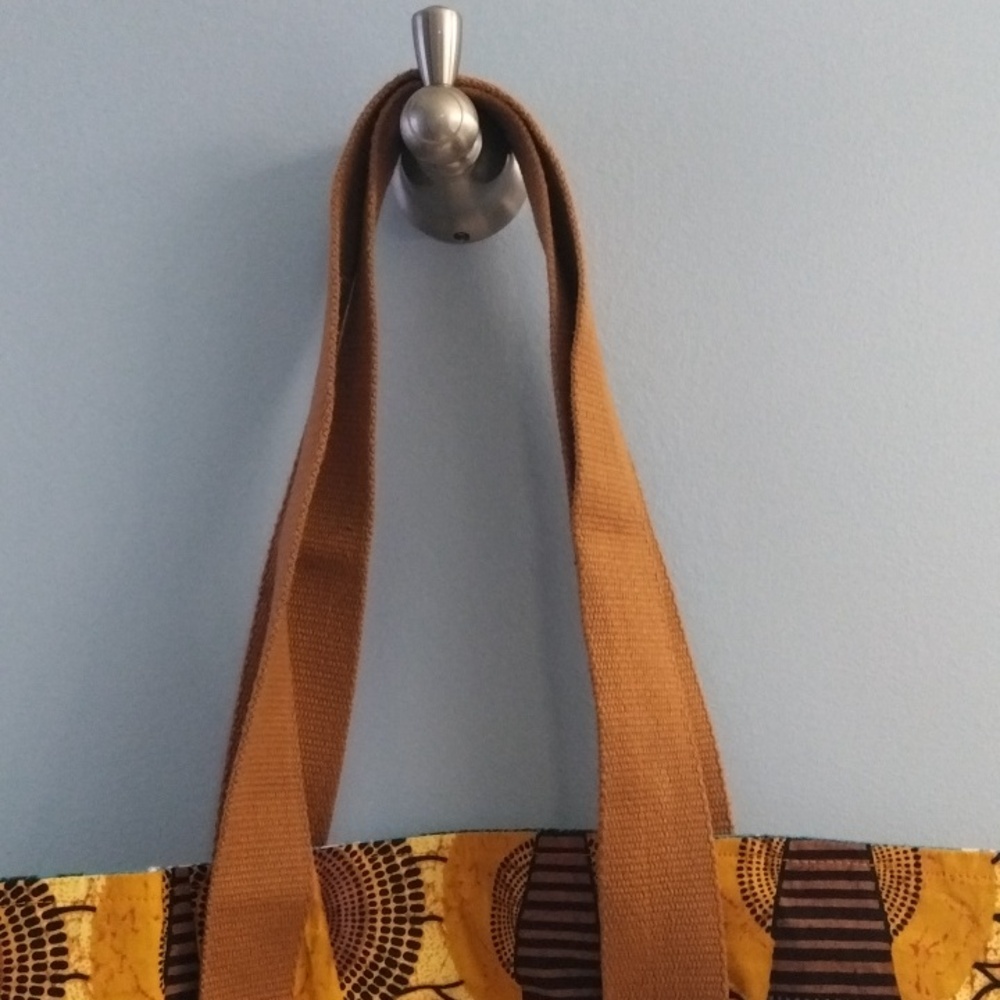 Colorful Patterned Tote Bag Beautiful ❤️ With Easy Open And Shut - Picture 2 of 7